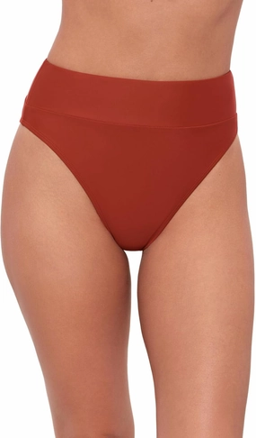 Sports Illustrated Women's Standard Wide Band Leg High Waist Bikini Bottom