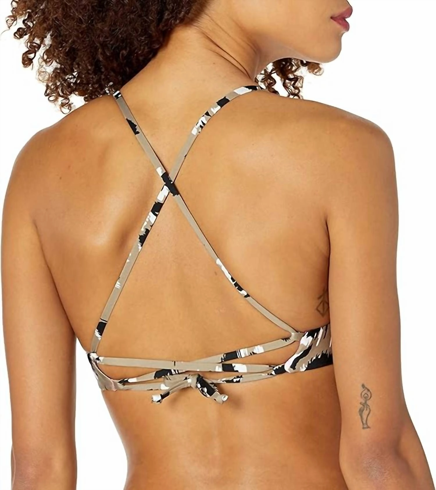 Standard Lynx Reversible Halter Bikini Top In Multi