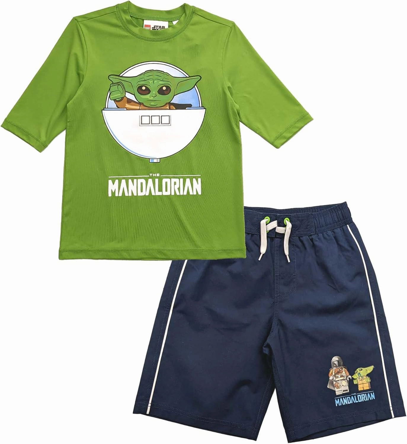 Star Wars Little & Big Boys Swim Trunks & Rashguard Set