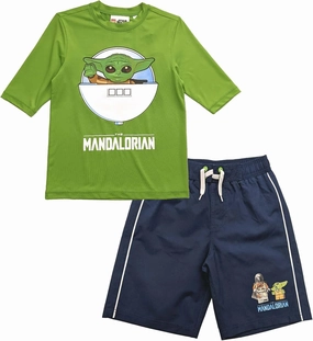 Star Wars Little & Big Boys Swim Trunks & Rashguard Set
