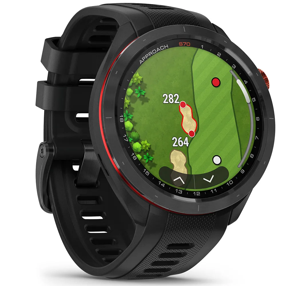Garmin Approach S70 Golf GPS Smart Watch - Black, Golf club regripping kit, Golf ball finder glasses