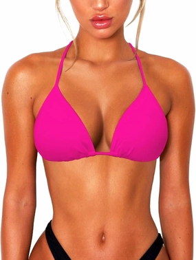 String Bikini Tops for Women Bathing Suit Swim Tops Sexy Triangle Bikini Top Black