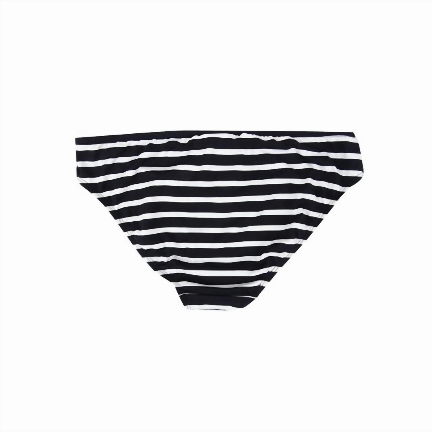 Stripe Mix Ring Front Hipster In Black