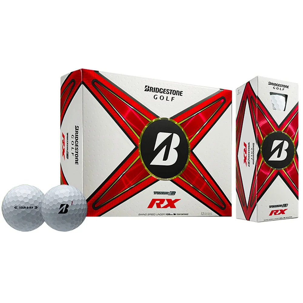 Bridgestone TOUR B RX Golf Balls - White - 12 Pack, Left-handed golf clubs, Golf grip tape, Golf rule book 2024