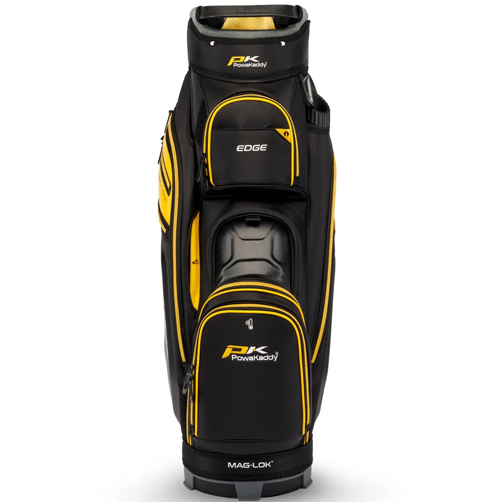 PowaKaddy EDGE Cart Bag -  Black/Yellow, Airline approved golf bag