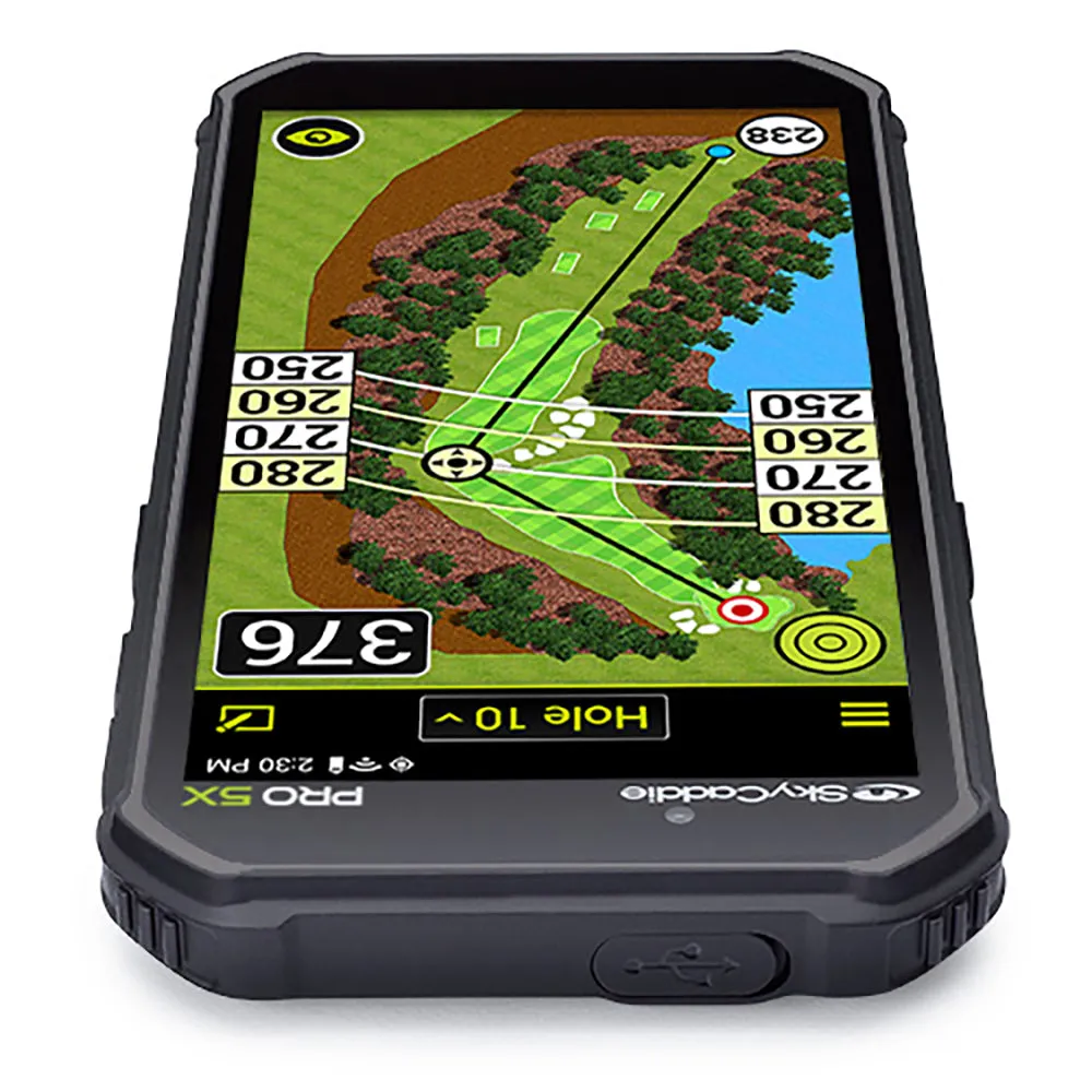 SkyCaddie PRO5X Handheld GPS Rangefinder, Golf meme gifts, Shot tracking golf sensor, Golf simulator for home
