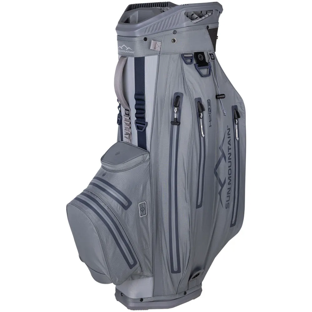 Style Meets Function Sun Mountain H2NO ELITE Waterproof Cart Bag - Cadet/Nickel Editor-Loved, Golf stand bag, Best golf gifts 2024, UV protection golf hat