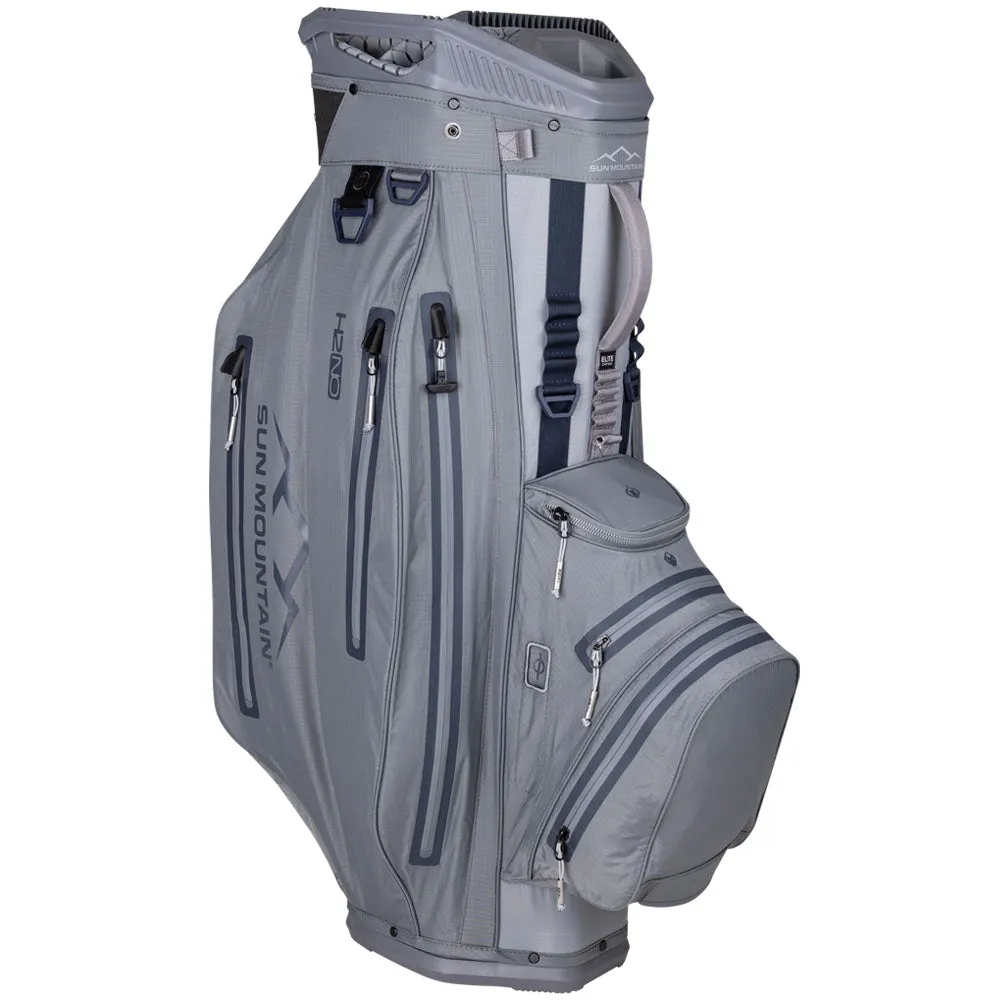 Sun Mountain H2NO ELITE Waterproof Cart Bag - Cadet/Nickel, Golf push cart, Cheap golf equipment