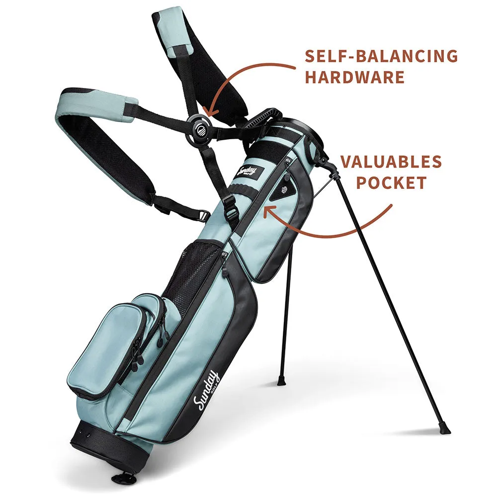 Sunday Golf Loma XL Pencil Stand Bag - Seafoam, Golf launch monitor, Titleist Pro V1 golf balls