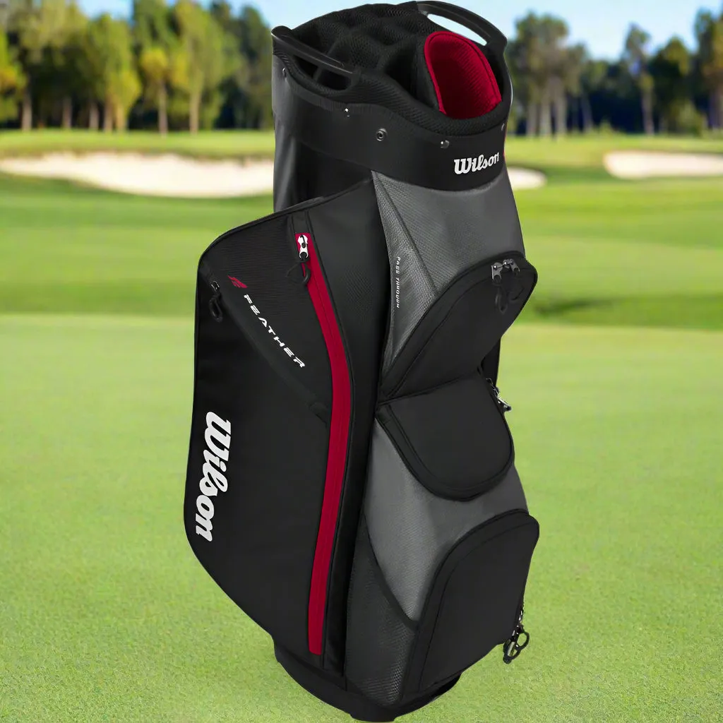 Wilson Feather Cart Bag - Black/Grey/Red, Electric golf trolley, Best golf irons