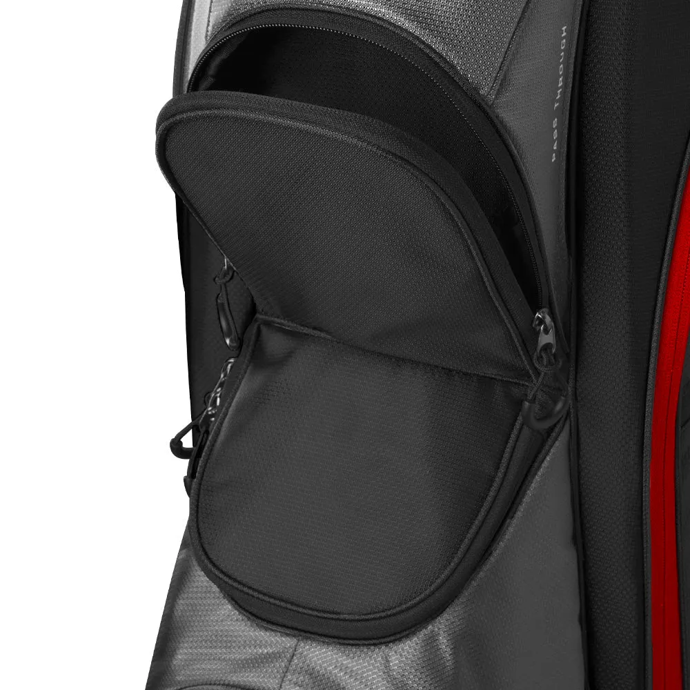 Wilson Feather Cart Bag - Black/Grey/Red, Lightweight golf bag