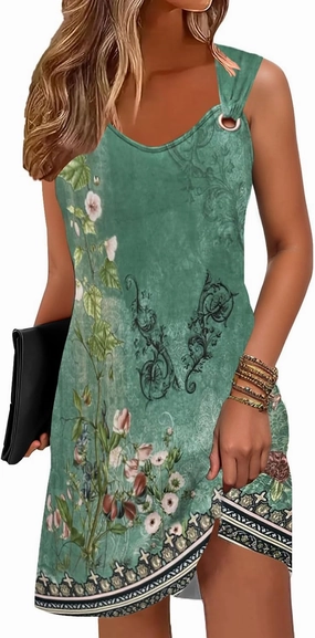 Summer Dresses for Women 2025 Sundresses Sleeveless Beach Swimsuit Cover Ups Spring Casual Loose Tank Tshirt Sun Dress