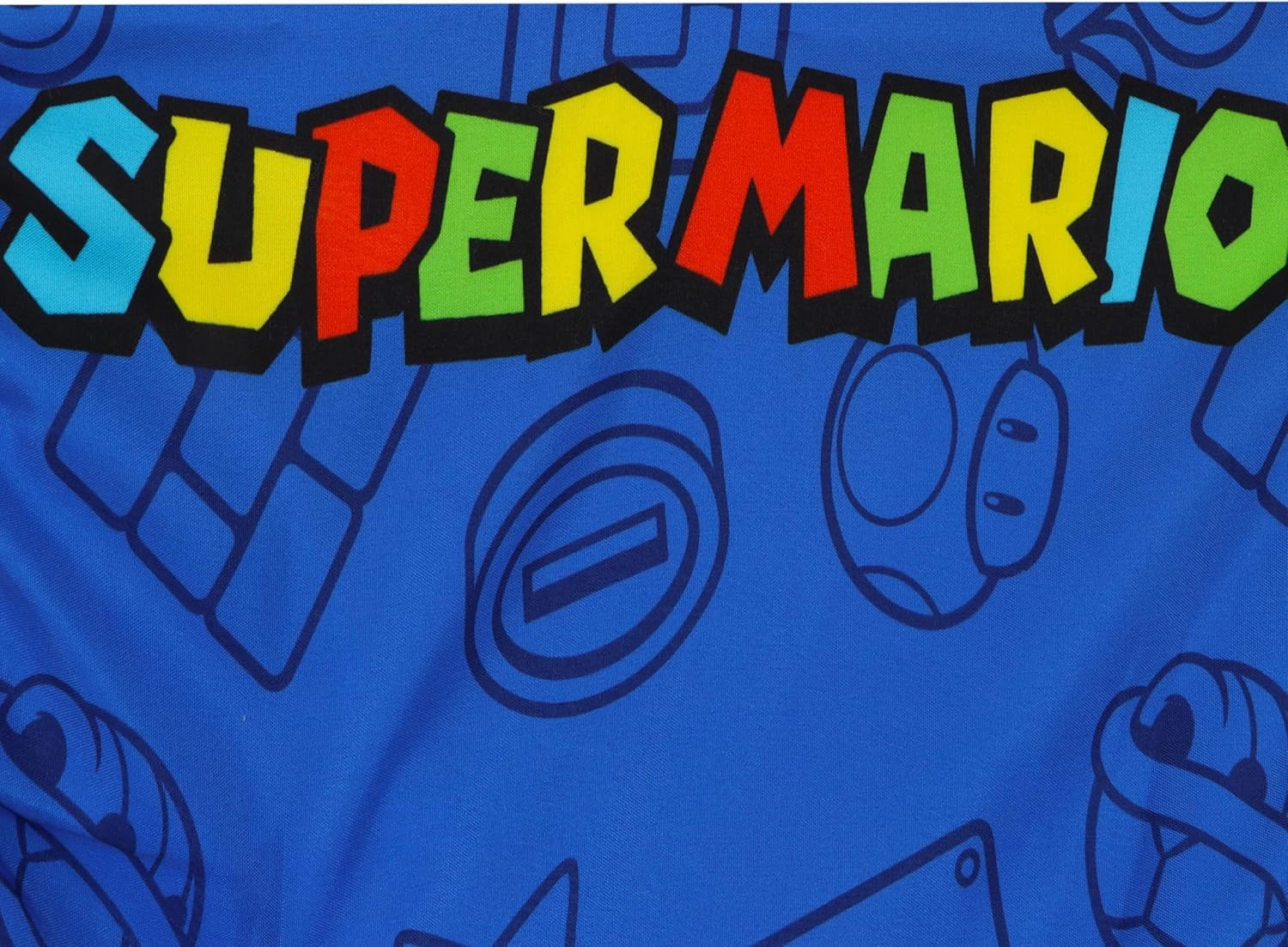 Super Mario Swimsuit for Boys | Gaming Boys Rashguard Swim Set | Boys Bathing Suit Set