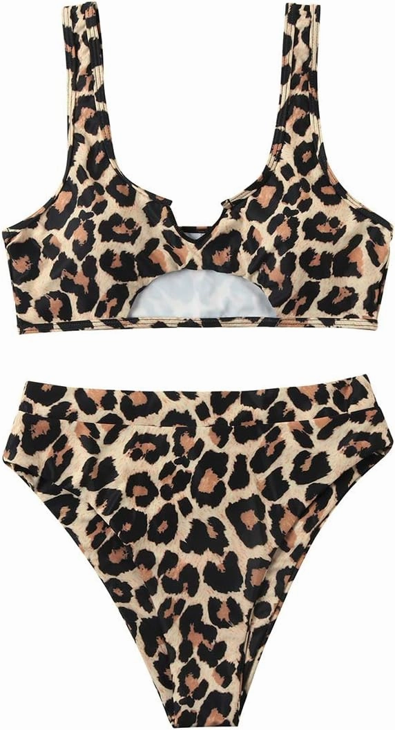 SUUKSESS Women Cutout Bikini Sets Push Up High Waisted Swimsuits 2 Piece