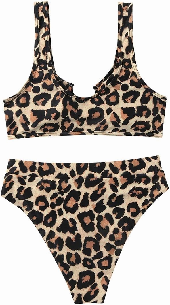 SUUKSESS Women Cutout Bikini Sets Push Up High Waisted Swimsuits 2 Piece