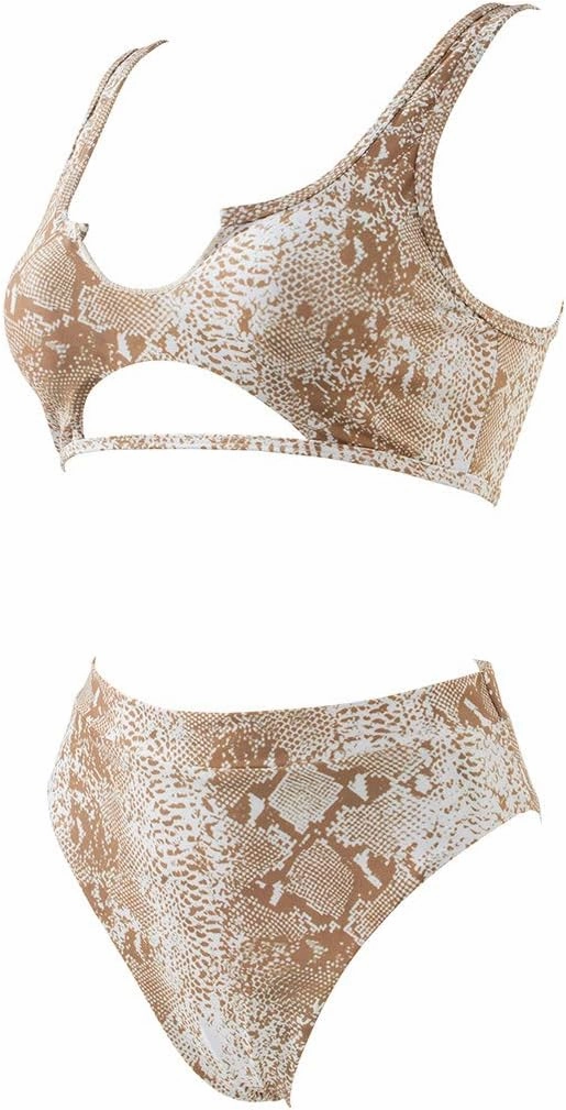 SUUKSESS Women Cutout Bikini Sets Push Up High Waisted Swimsuits 2 Piece