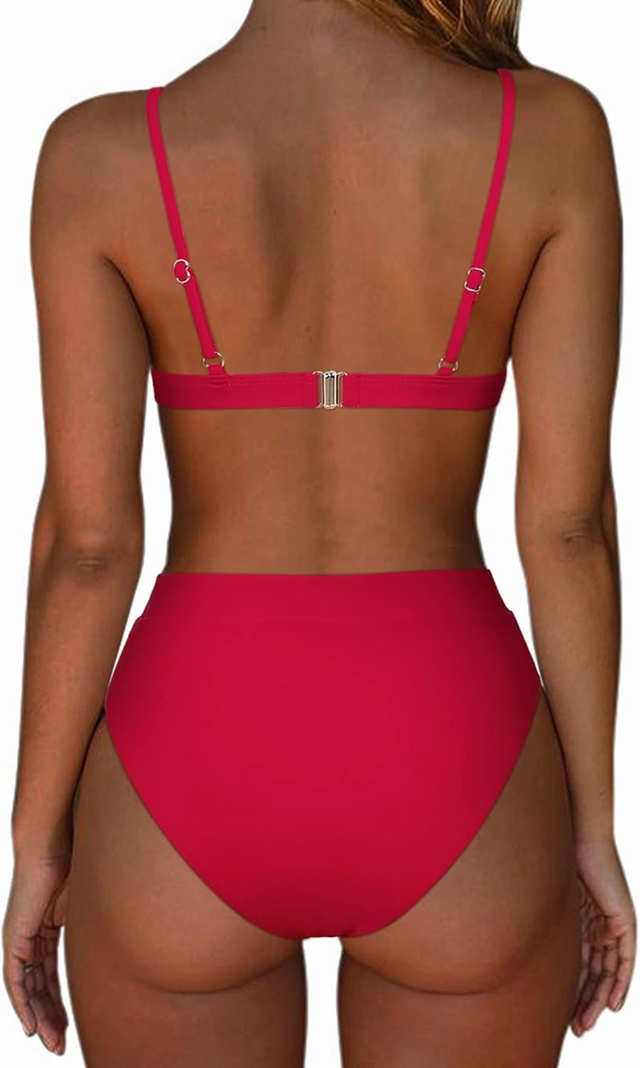 SUUKSESS Women High Waisted High Cut Bikini Set Sexy Triangle Two Piece Swimsuits