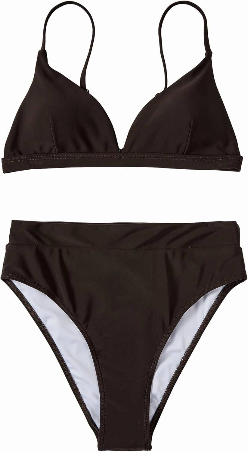 SUUKSESS Women High Waisted High Cut Bikini Set Sexy Triangle Two Piece Swimsuits