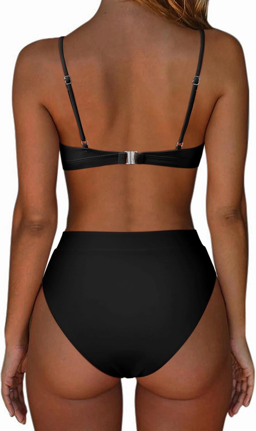 SUUKSESS Women Sexy High Waisted 2 Piece Bikini Sets Triangle High Cut Swimsuits