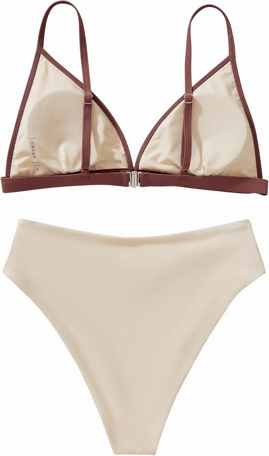 SUUKSESS Women Triangle High Cut Bikini Sets Sexy High Waisted 2 Piece Swimsuit