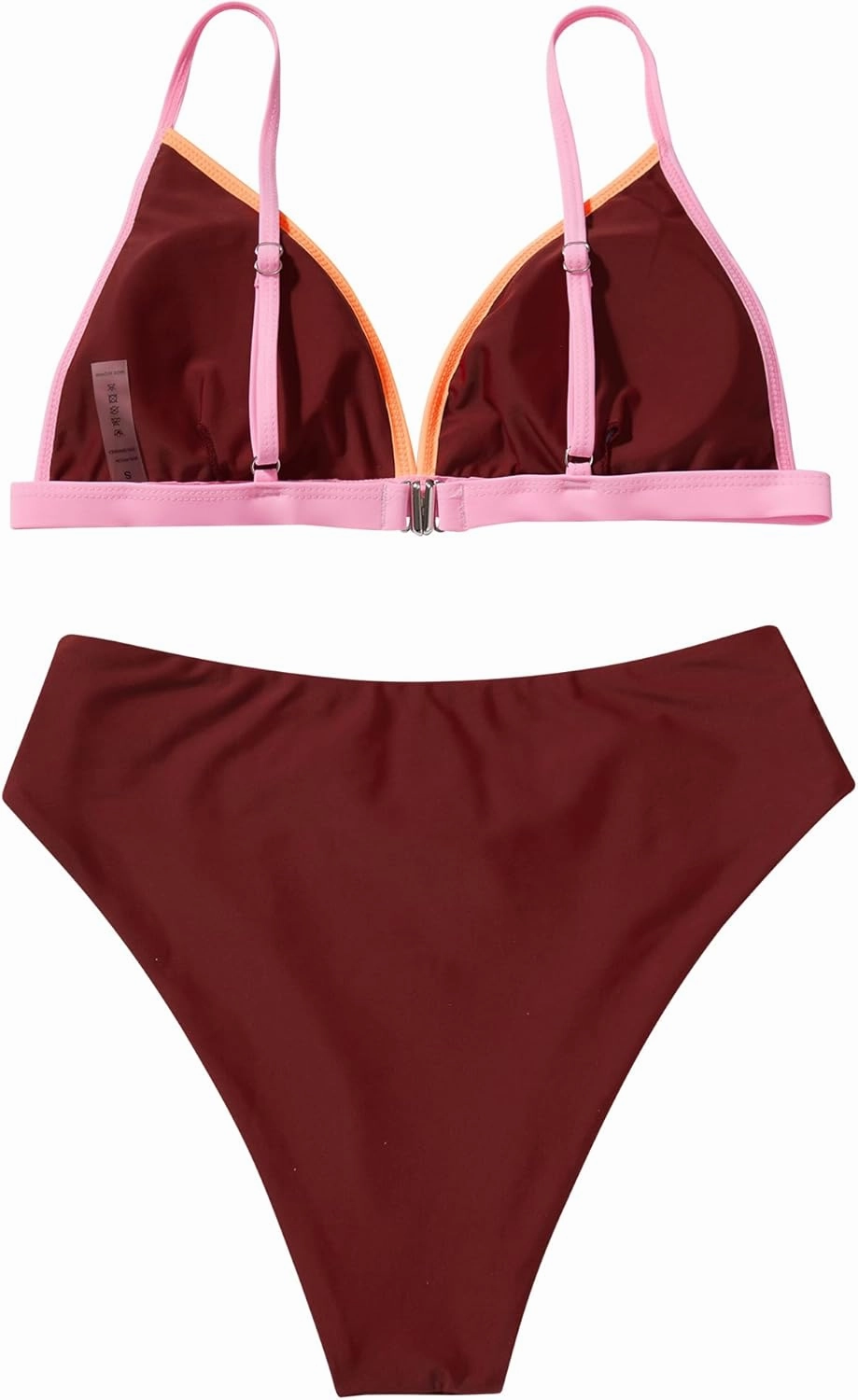SUUKSESS Women Triangle High Cut Bikini Sets Sexy High Waisted 2 Piece Swimsuit