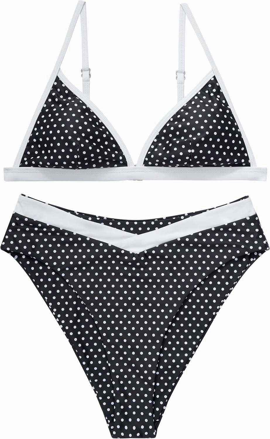SUUKSESS Women Triangle High Cut Bikini Sets Sexy High Waisted 2 Piece Swimsuit