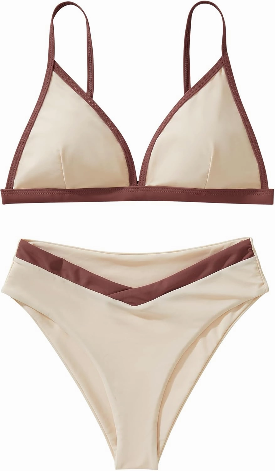 SUUKSESS Women Triangle High Cut Bikini Sets Sexy High Waisted 2 Piece Swimsuit