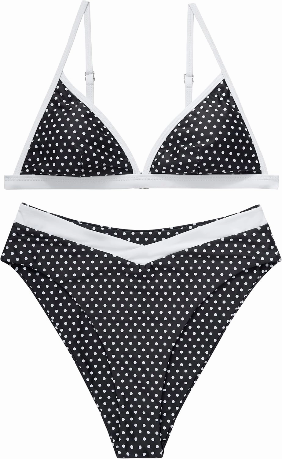 SUUKSESS Women Triangle High Cut Bikini Sets Sexy High Waisted 2 Piece Swimsuit