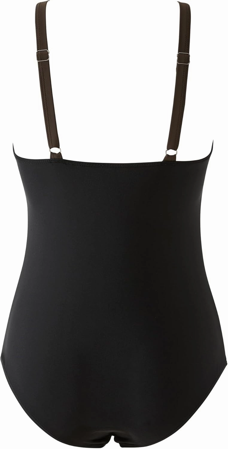 SUUKSESS Women Tummy Control One Piece Swimsuit Sexy Mesh High Neck Bathing Suit