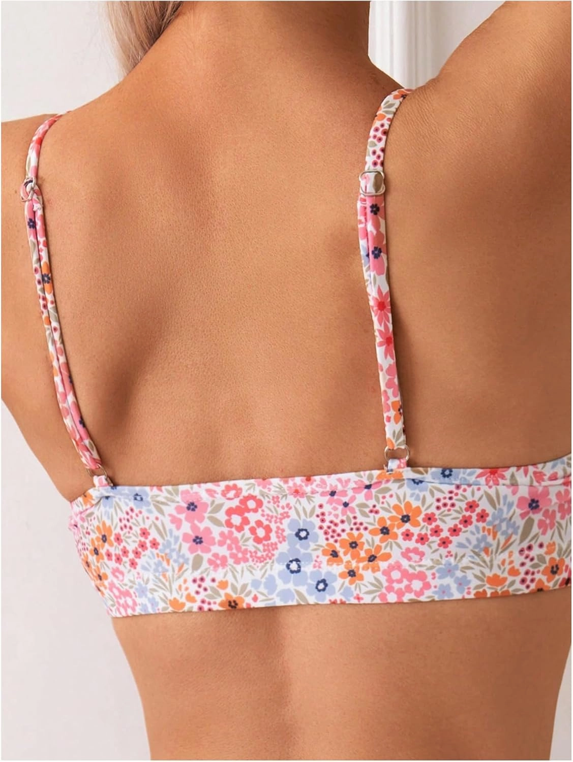 SweatyRocks Women's 2 Piece Bikini Set Ditsy Floral Print High Cut Bathing Suit Beachwear