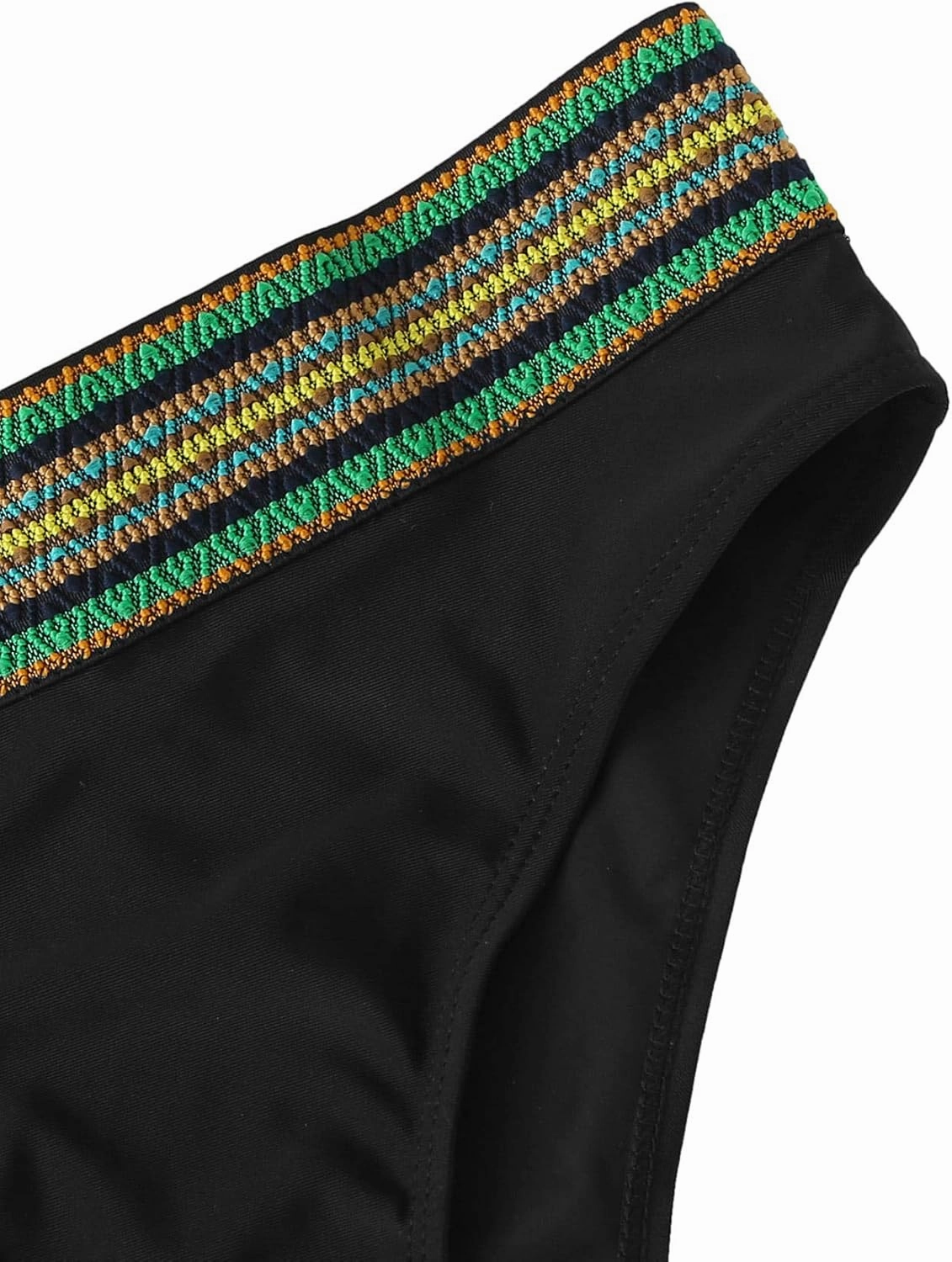 SweatyRocks Women's Bathing Suits Striped Bandeau Bikini high Waisted Swimsuits Swimwear Set