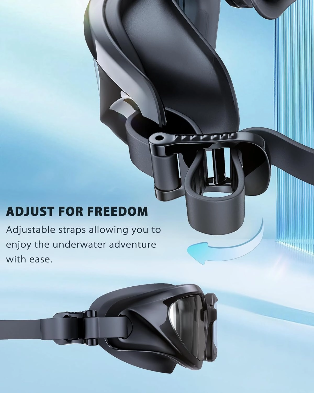 Swim Goggles, Unisex Adult Swimming Goggles Upgraded Anti Fog Anti UV No Leakage Wide View for Men Women Youth