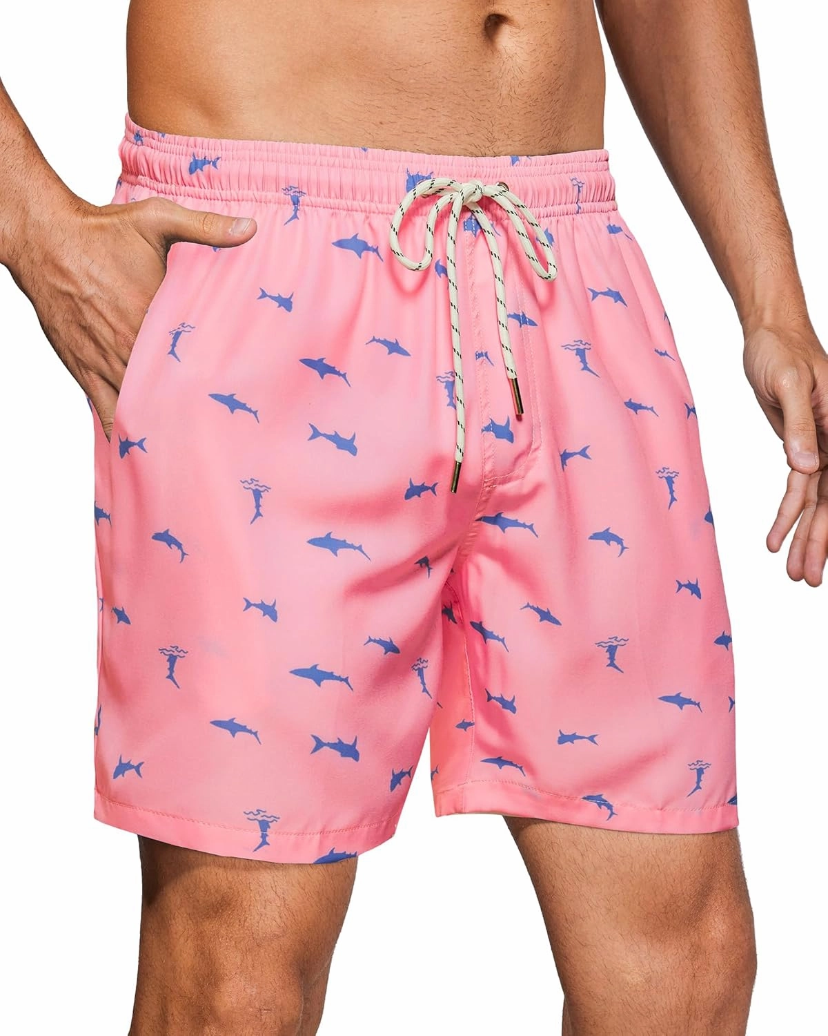 Swim Trunks Mens 7 Inch Bathing Suit with Mesh Liner Men's Stretch Swimwear Quick Dry Swimsuit Beach Shorts
