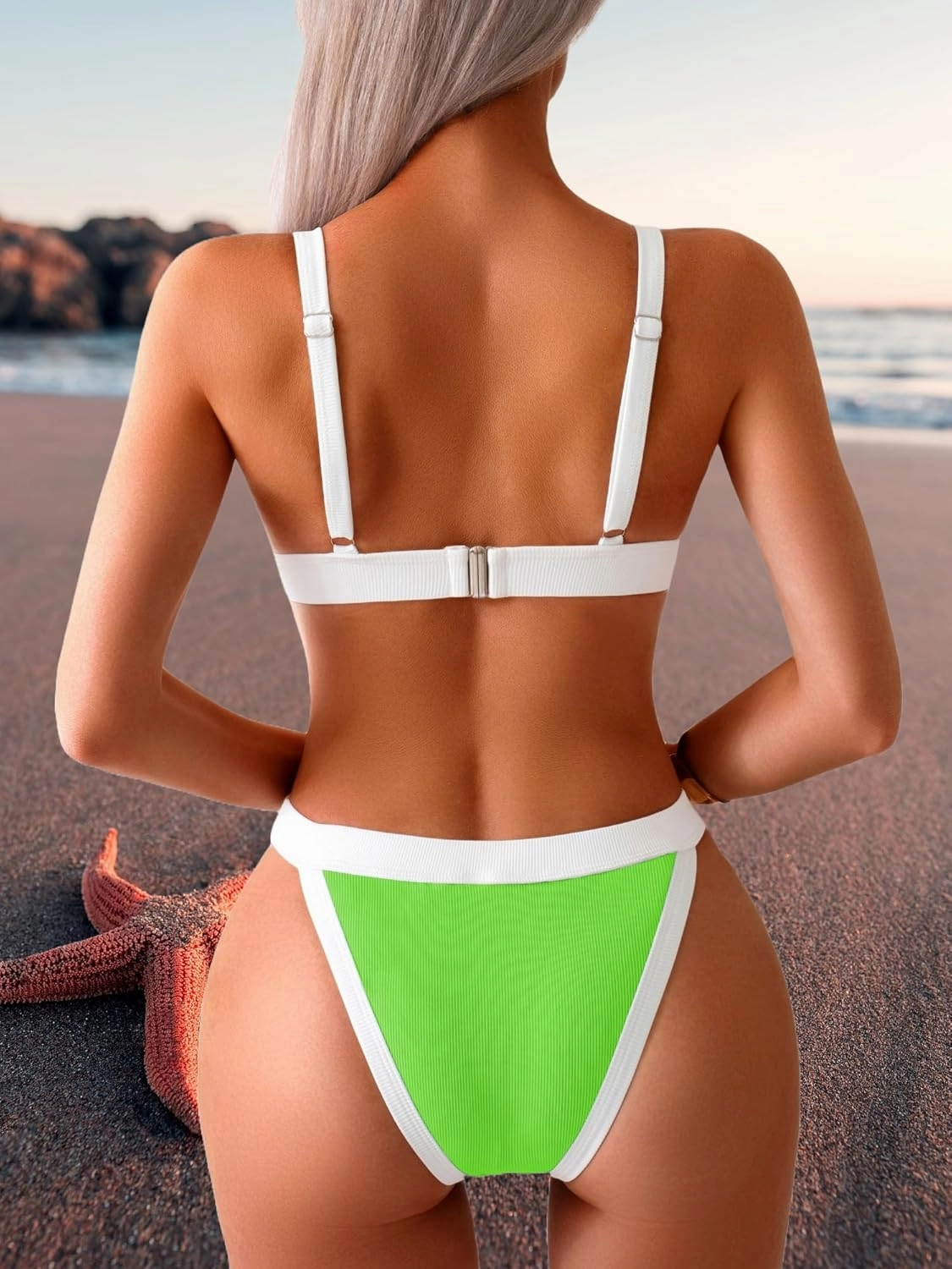 swimall Women's Triangle Bikini Set Sexy Brazilian Sporty Two Piece Swimsuit Cute Bathing Suit