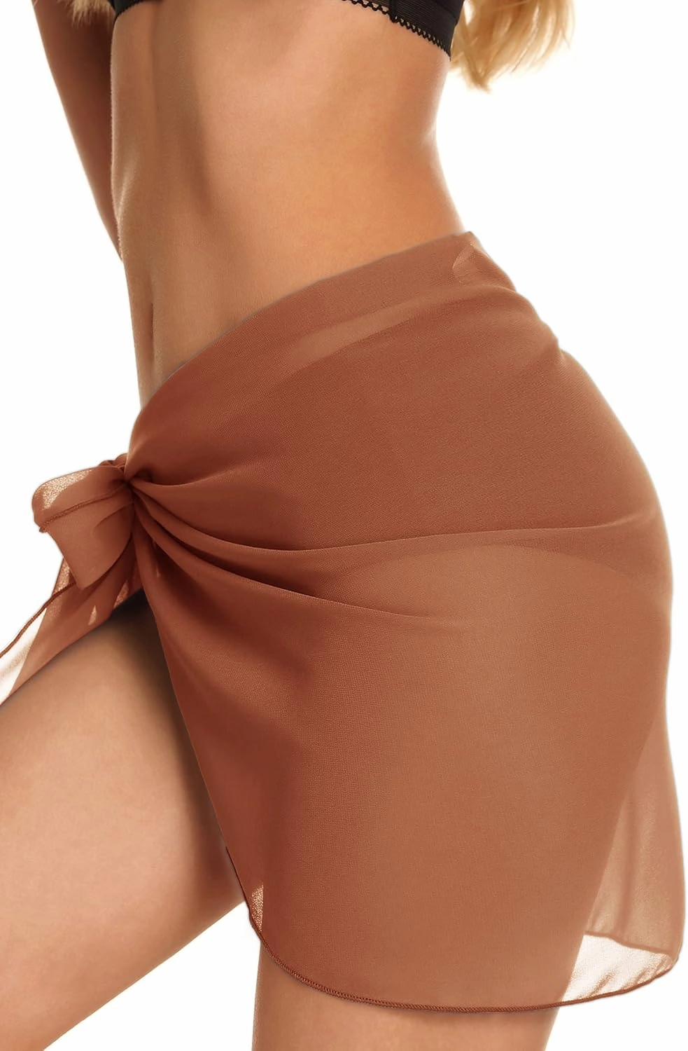 Swimsuit Coverups for Women Sarong Beach Bikini Wrap Sheer Short Skirt Chiffon Scarf for Swimwear