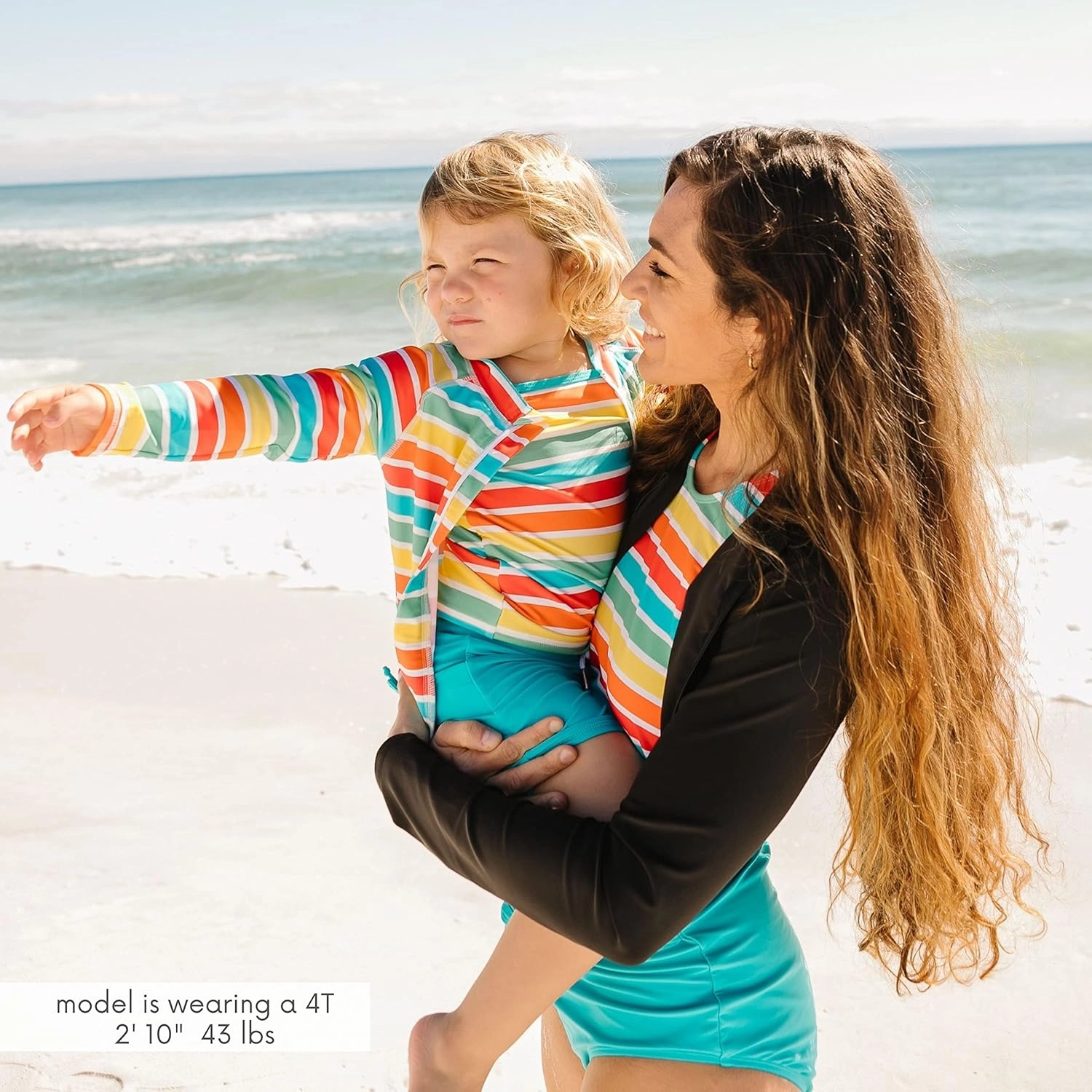SwimZip Girls' 3 Pc Swim Set w/Long Sleeve Rash Guard, Tankini & Shorts UPF 50 