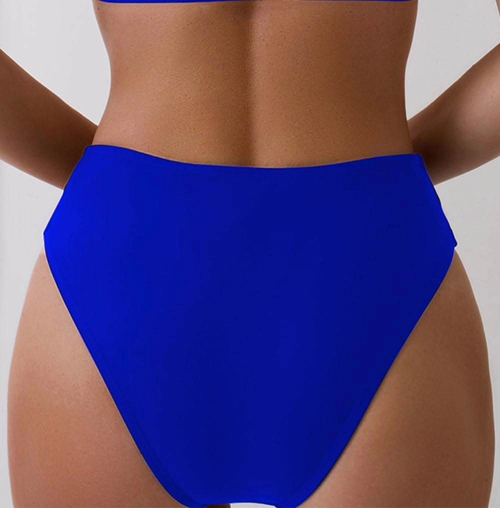 Tainehs Women's Mid Waist Bikini Bottom Strappy Cheey Bathing Suit Bottoms Swimsuit Bottom