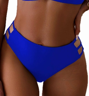 Tainehs Women's Mid Waist Bikini Bottom Strappy Cheey Bathing Suit Bottoms Swimsuit Bottom