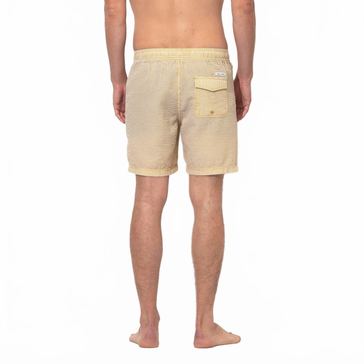 Tallows Elastic Boardshort In Dark Mustard