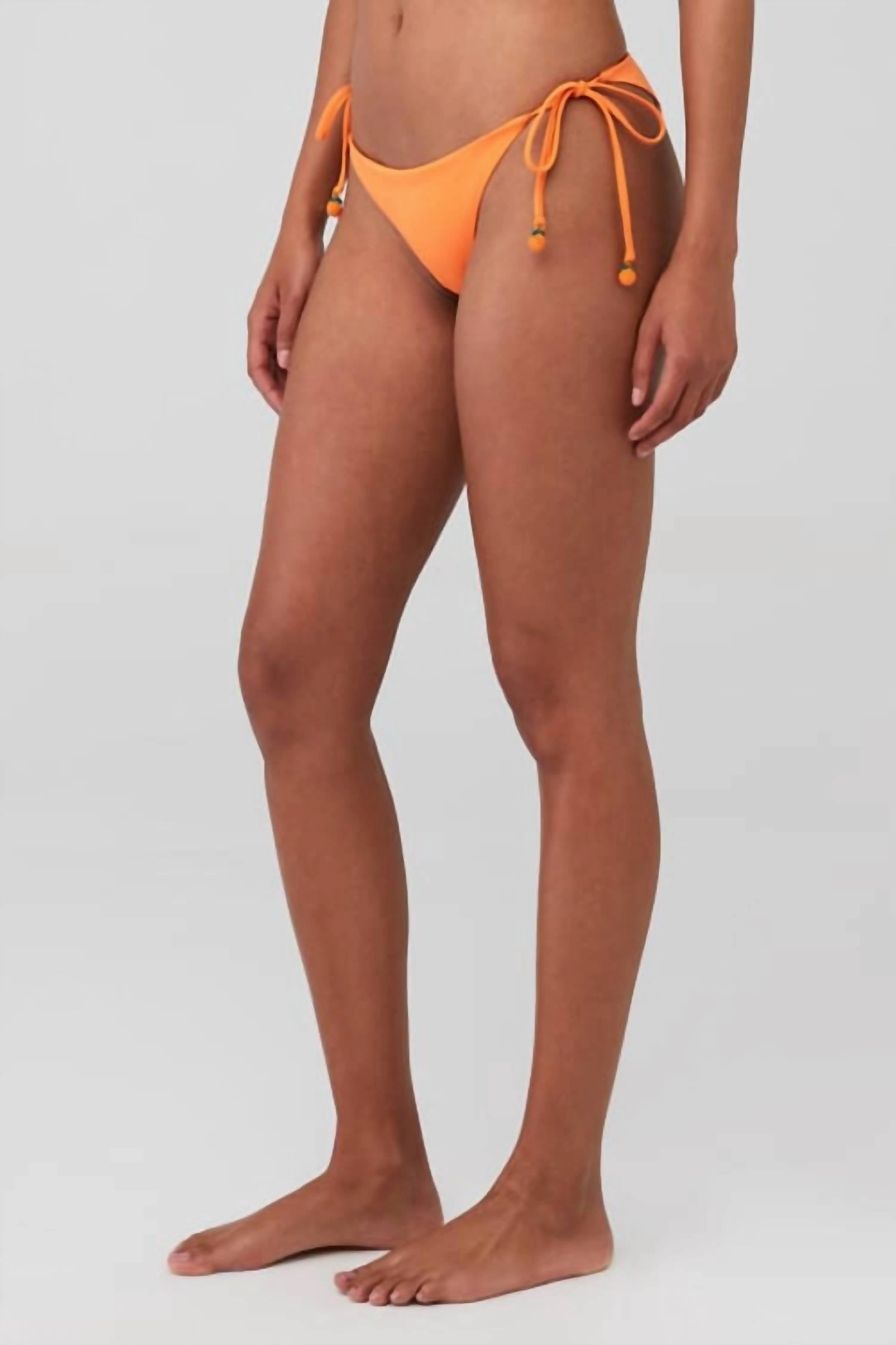 Tammy Vita Solid Bikini Bottom In Orange