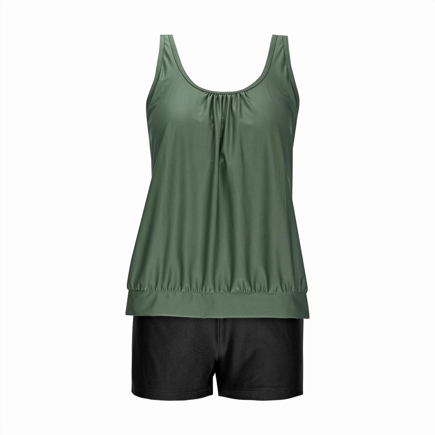 Tankini Swimsuits for Women Two Piece Bathing Suits Summer Bikini Swim Tank Top with Graphic Boyshorts Swimwear Sets