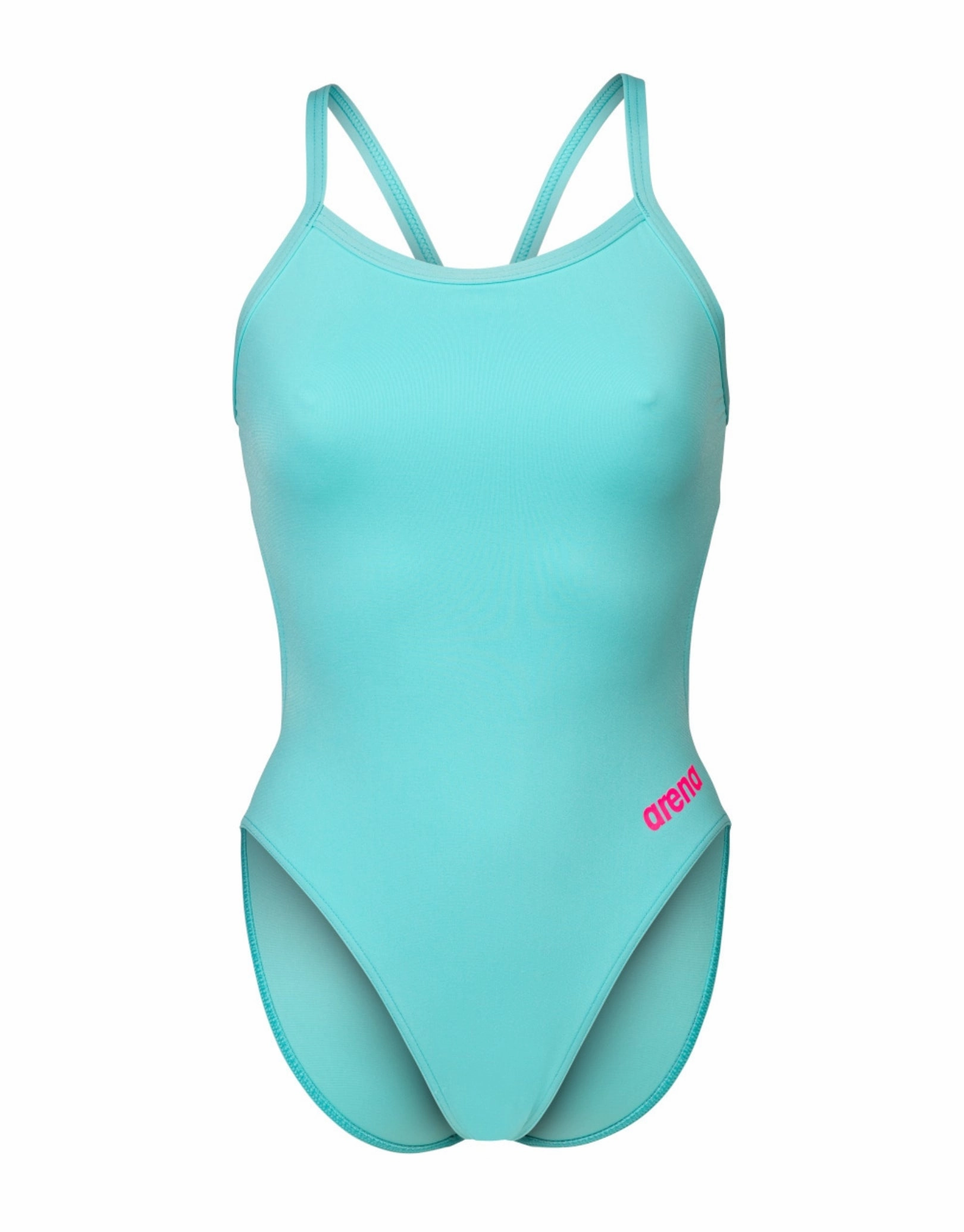 Team Challenge Solid Swimsuit - Water Blue/Pink