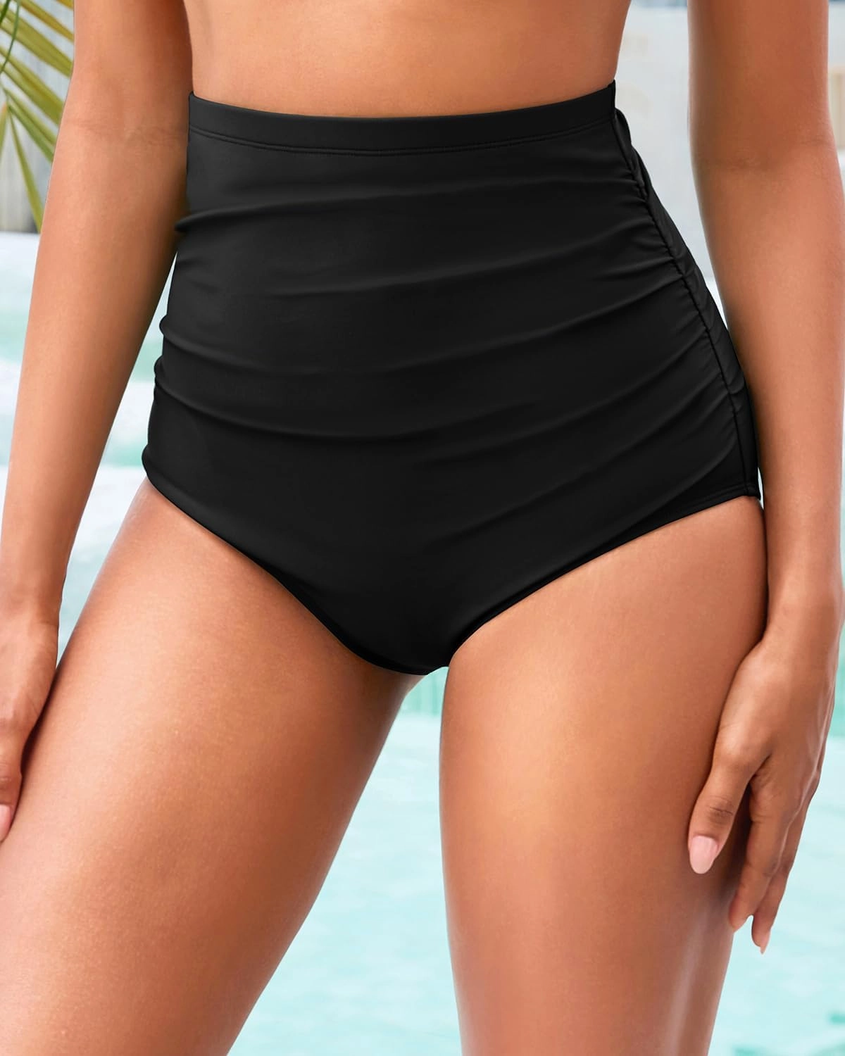 Tempt Me High Waisted Bikini Swimsuit Bottom - Women's Tummy Control Bathing Suit Bottoms Swim Bottom 2025 Swimwear