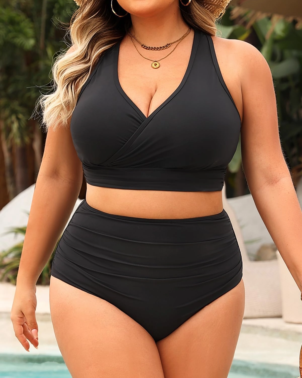 Tempt Me Plus Size High Waisted Bikini - Women Two Piece Swimsuit Tummy Control Bathing Suit 2025 Swimwear