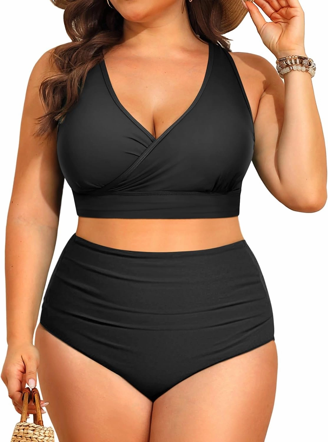 Tempt Me Plus Size High Waisted Bikini - Women Two Piece Swimsuit Tummy Control Bathing Suit 2025 Swimwear