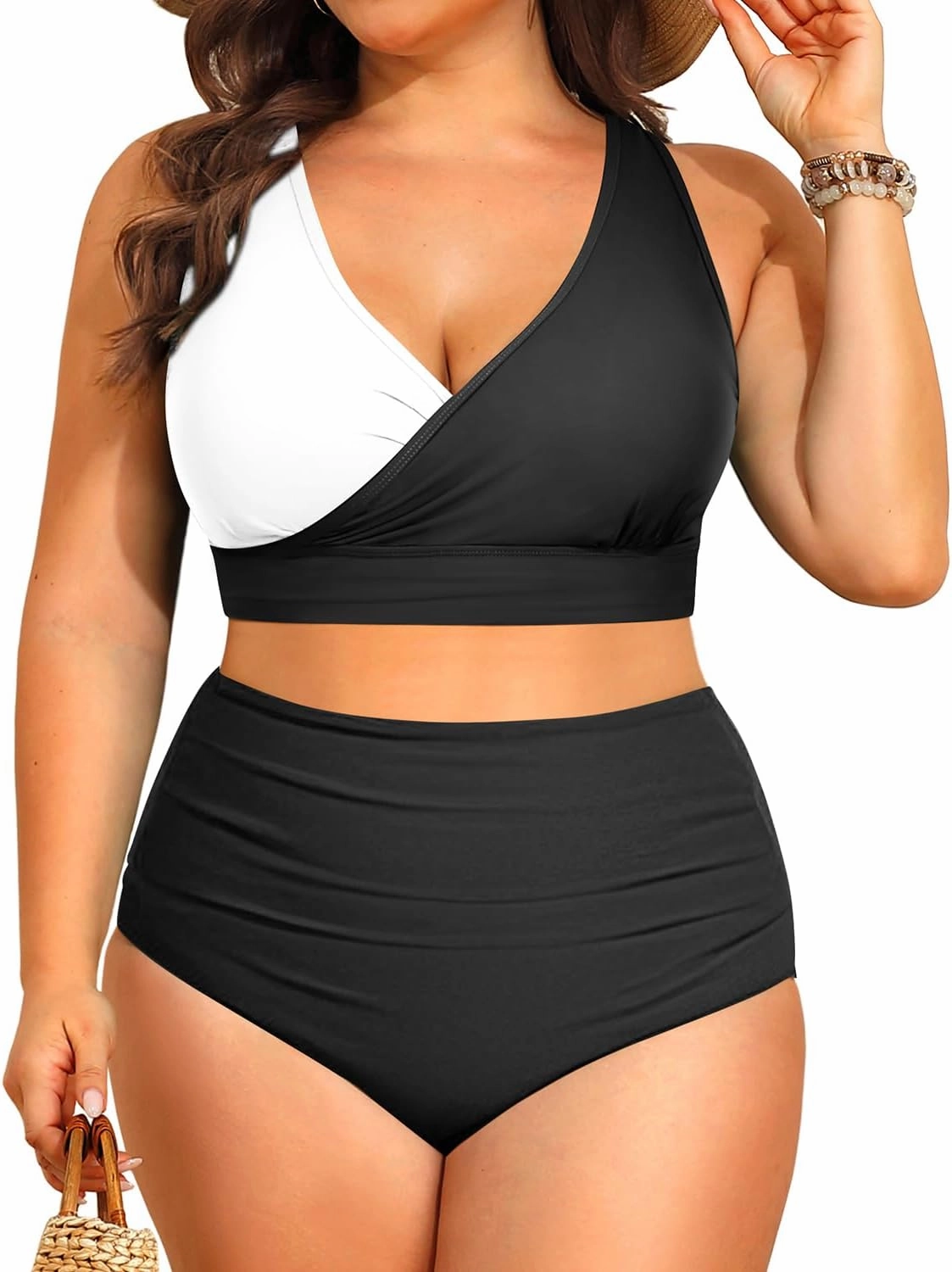 Tempt Me Plus Size High Waisted Bikini - Women Two Piece Swimsuit Tummy Control Bathing Suit 2025 Swimwear