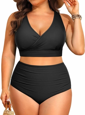 Tempt Me Plus Size High Waisted Bikini - Women Two Piece Swimsuit Tummy Control Bathing Suit 2025 Swimwear