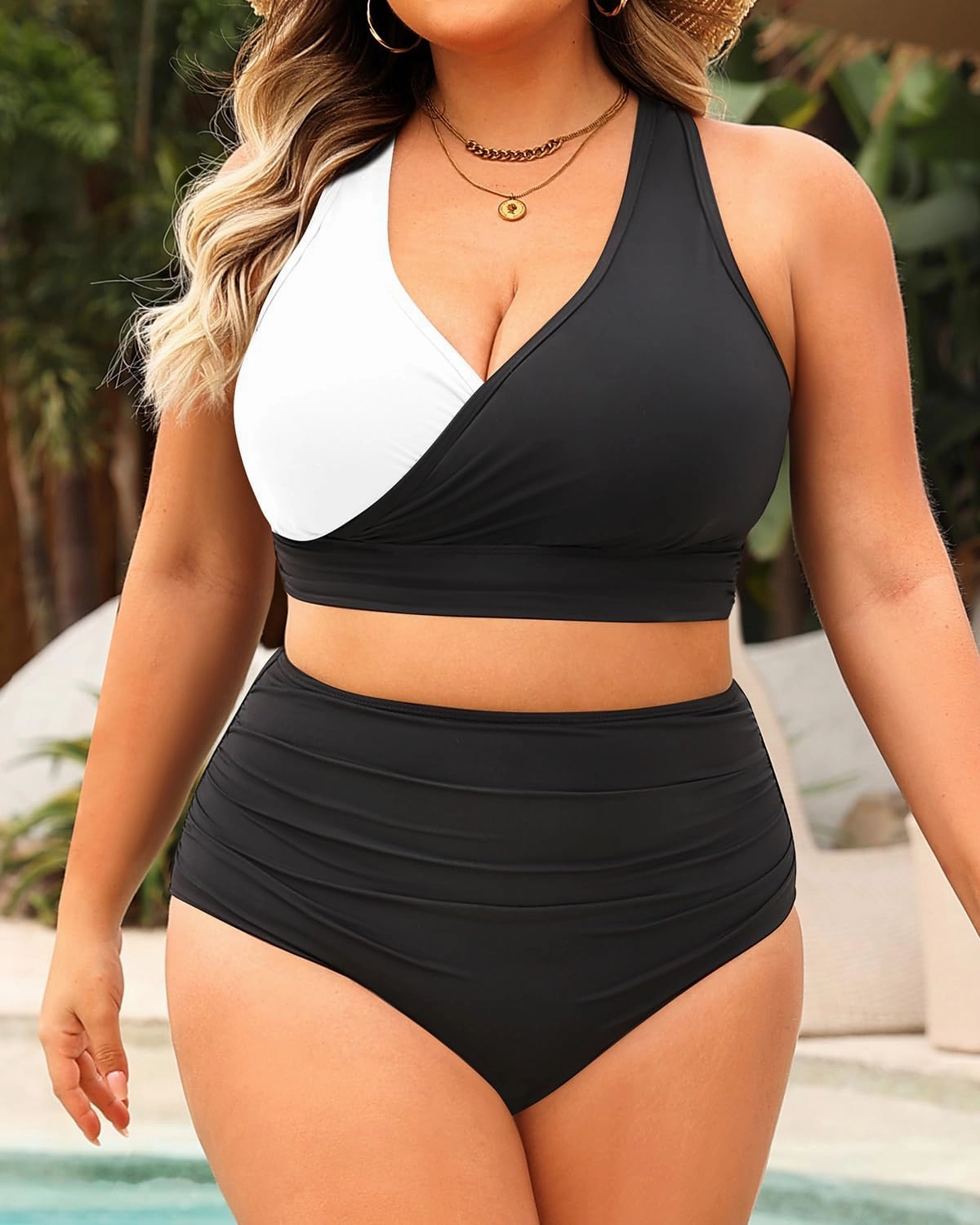 Tempt Me Plus Size High Waisted Bikini - Women Two Piece Swimsuit Tummy Control Bathing Suit 2025 Swimwear