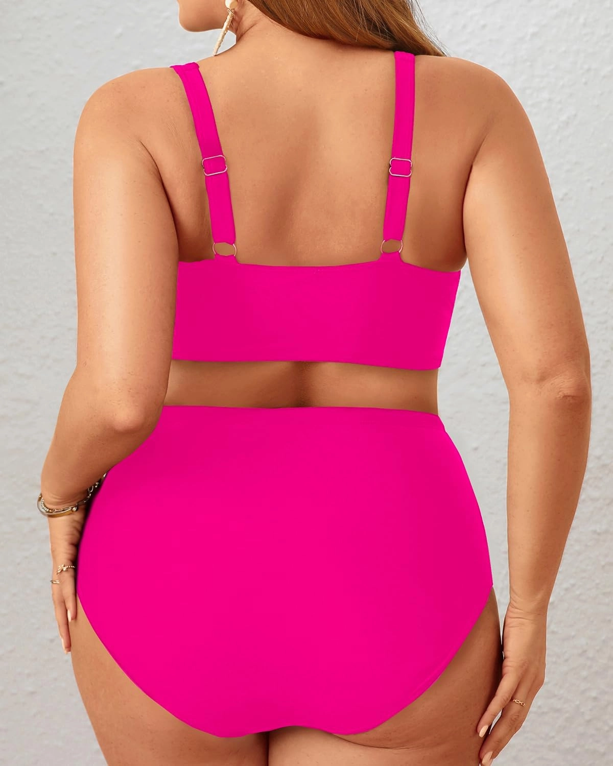 Tempt Me Plus Size Two Piece Swimsuit - High Waisted Bikini Set Tummy Control Bathing Suits for Women