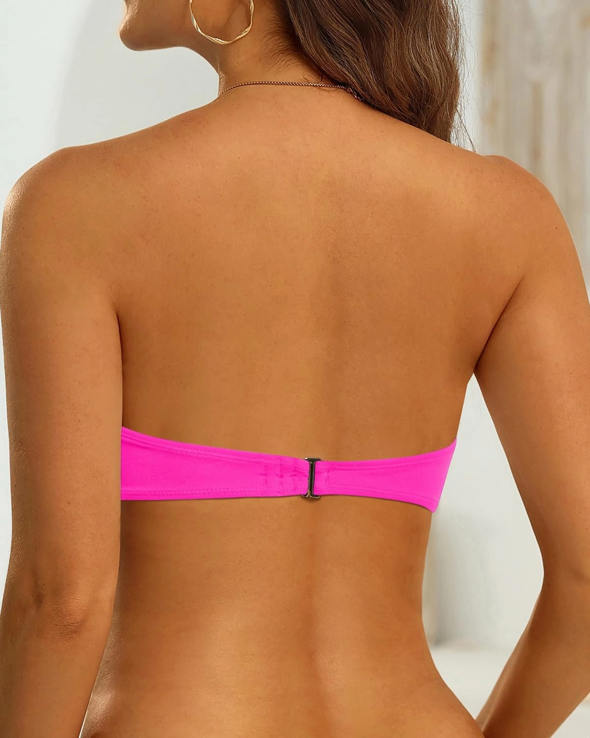 Tempt Me Women Bandeau Bikini Top Strapless Swim Tops Tube Halter Swimsuit Top Only